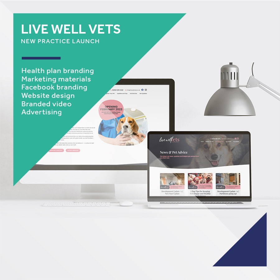 Start-up Vet Practice Marketing for Live Well Vets by Easy Direct Debits Debits